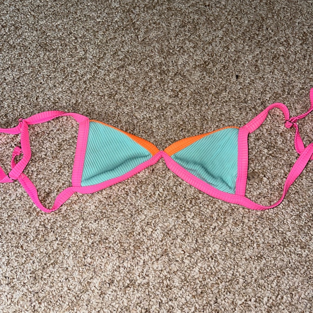 SHEIN Pink and Orange Bikini Swimwear
